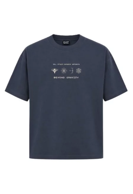 Мъжка тениска -  Train 7.0 M T-Shirt Ss - Памук - Син - Син