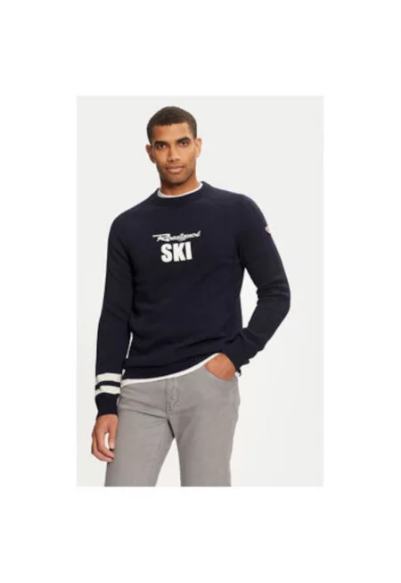 Мъжки пуловер -  304735752 - Мериносова вълна/Вискоза/Полиамид - Син - Син