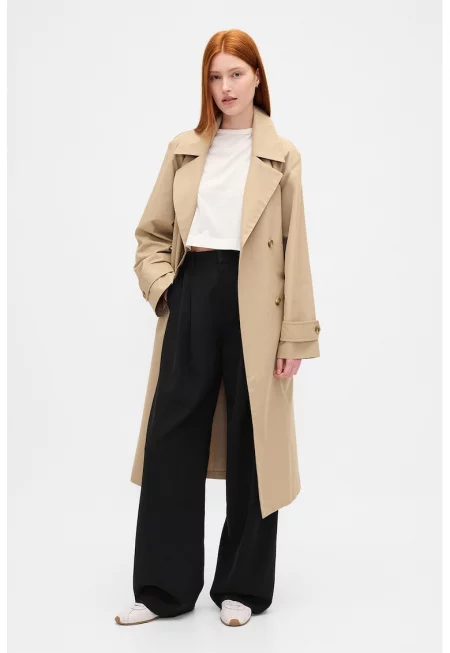 Панталон с широк крачол и висока талия - Черен