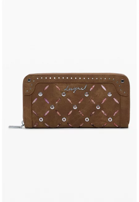 Портмоне от еко велур с цип