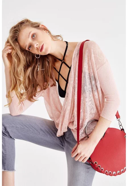 Пуловер с 3/4 ръкави