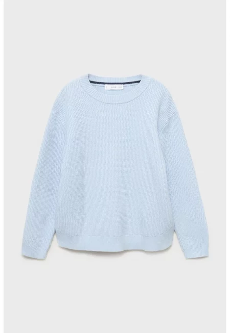 Пуловер с овално деколте