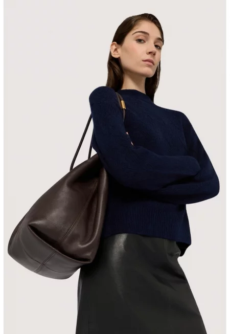 Пуловер с вълна и коприна