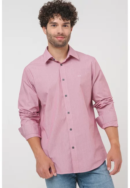 Риза с лого - Червен/Бял