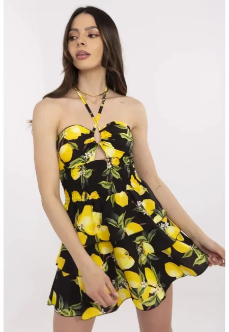 Рокля  полиестер - черна - Един размер