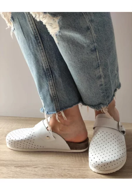 Саботи  Медицински Дамски - Берна Бели