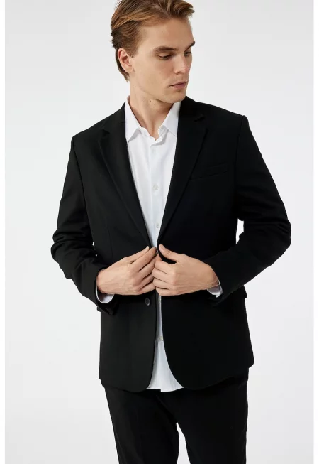 Сако с копчета - Черен