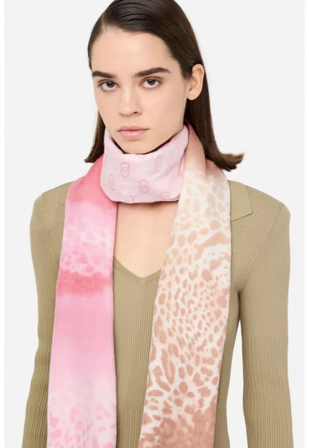 Шал с лого и принт