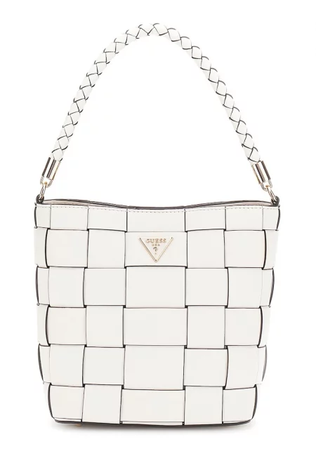 Шопинг чанта от еко кожа - Мръснобял