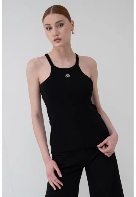 Слим танк топ Autograph - Черен