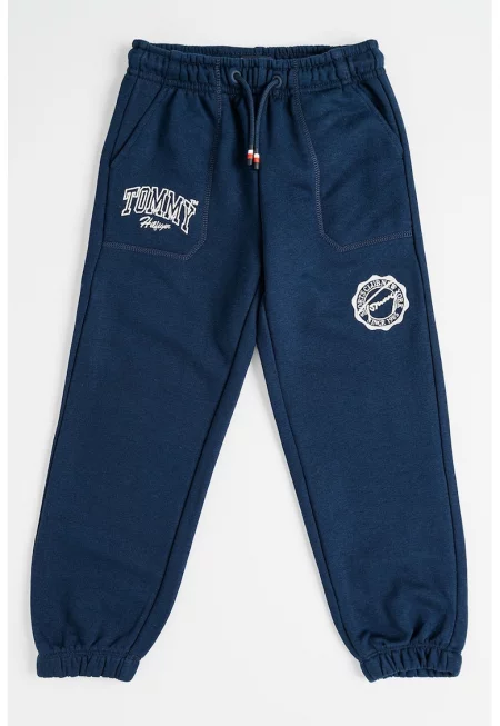 Спортен панталон с два джоба - Слонова кост/Тъмносин