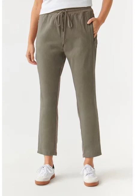 Спортен панталон Saziri с памук - Каки