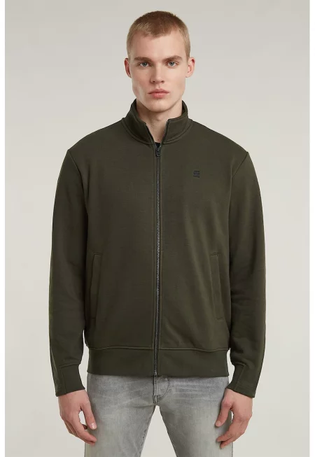 Суитшърт Nifous с цип и памук - Тъмно каки