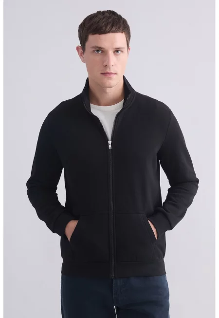 Суитшърт с памук с цип