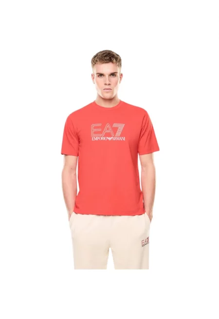 Тениска  EA7 Train Visibility M SS ST 58158 - Червен