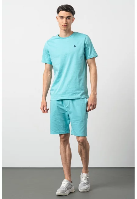 U.S. Polo Assn - Памучна тениска с овално деколте