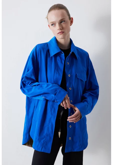 Уголемен шакет с капса - Кралско Синьо