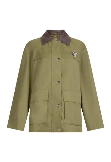 Яке с джобове с капаче - Маслинено зелено