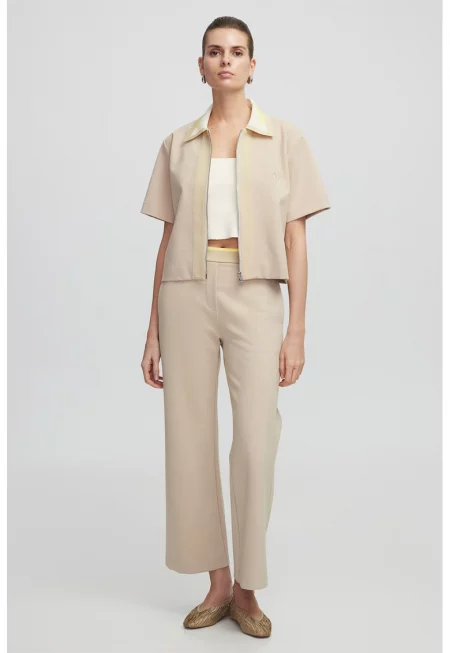 Яке с къси ръкави - Светлокафяв