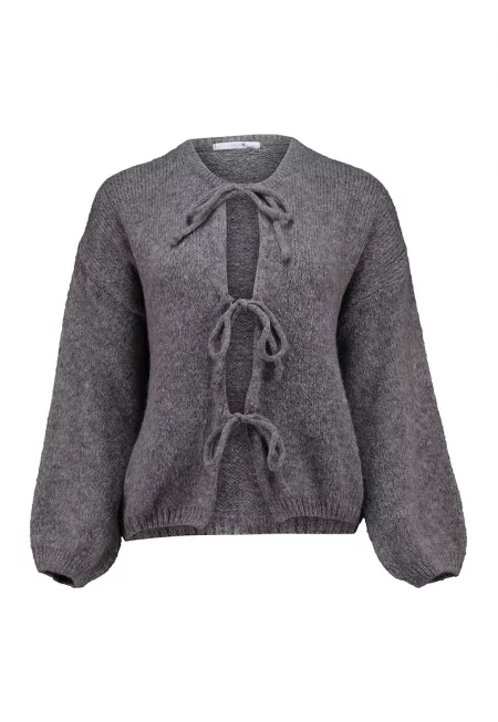 Жилетка с връзки - Сив