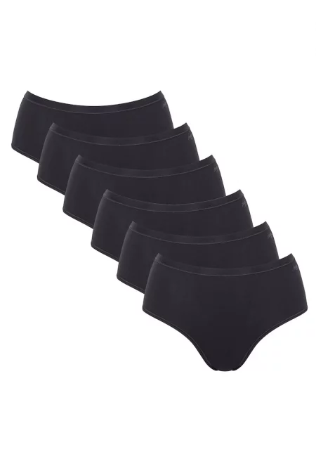 Бикини хипстър - 6 чифта - Черен