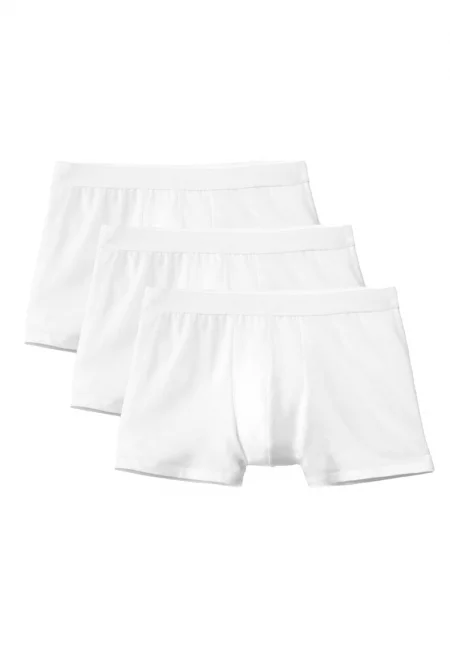 Боксерки с памук - 3 чифта - Бял