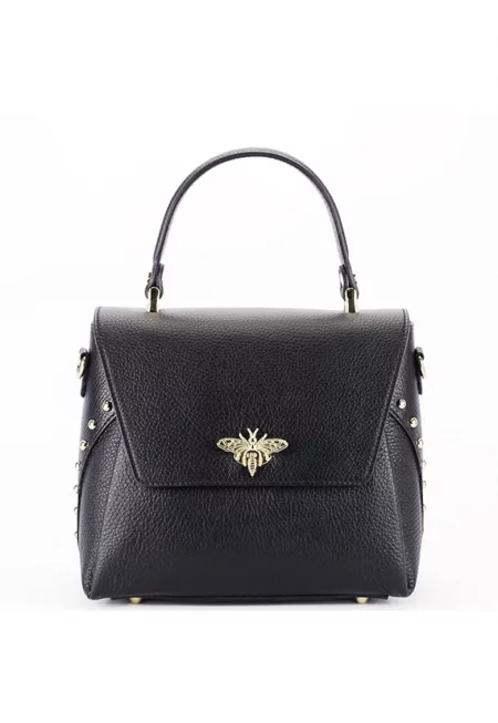 Чанта от естествена кожа  - Черен