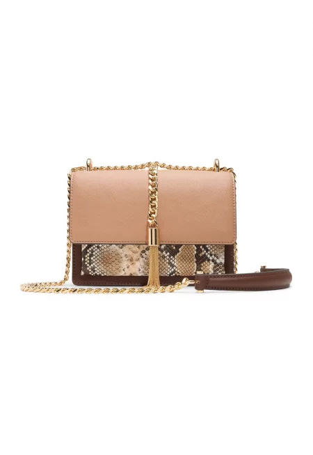 Чанта през рамо Miyabel от еко кожа с животински принт