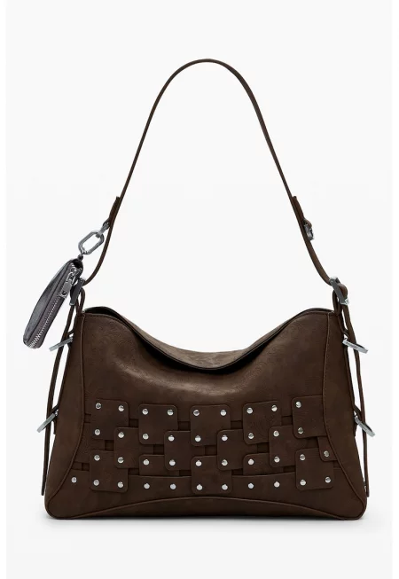 Чанта през рамо от еко кожа с регулируема презрамка