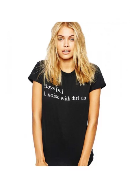 Черна дамска тениска - Момчета