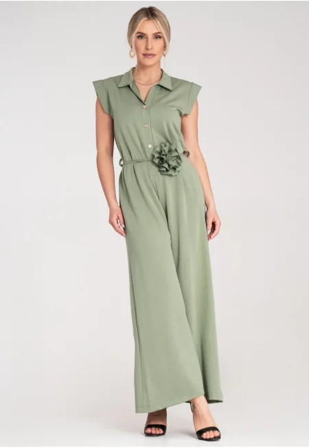 Дълъг гащеризон  зелен - дишаща материя - размер SM