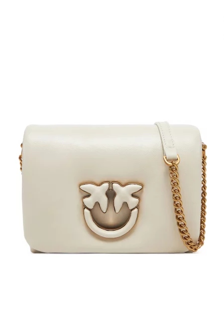 Дамска чанта  Bianco Seta/Antique Gold - модел Love Click Puff Baby - розова