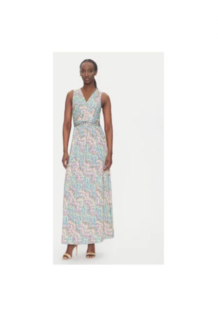 Дамска лятна рокля  251-RPOPPA - Полиестер - Многоцветна