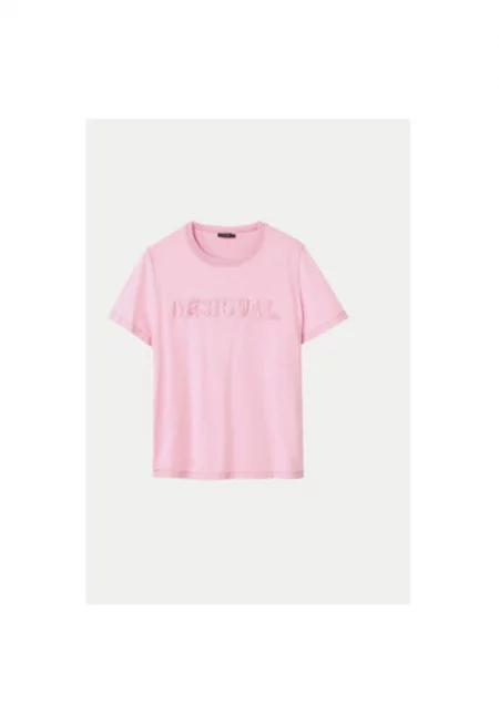 Дамска тениска -  304476907 - Памук - Розов - Розово