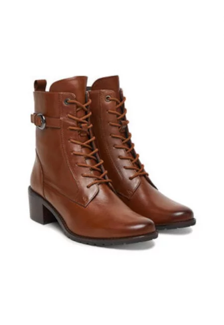 Дамски ботуши  естествена кожа - кафяви - Кафяв