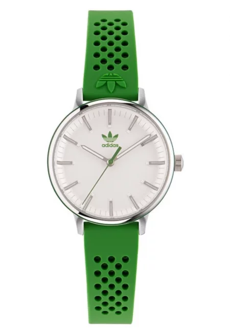 Дамски часовник  неръждаема стомана - силиконова каишка - 32x7.5mm - сребрист