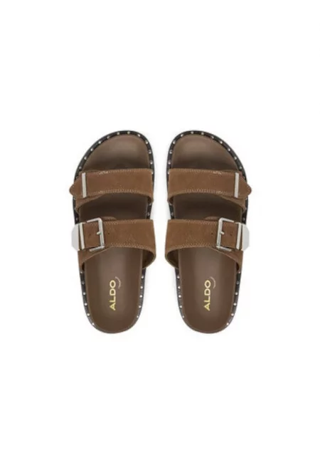 Дамски джапанки  13904965 - Естествена кожа - Кафяв - Кафяв