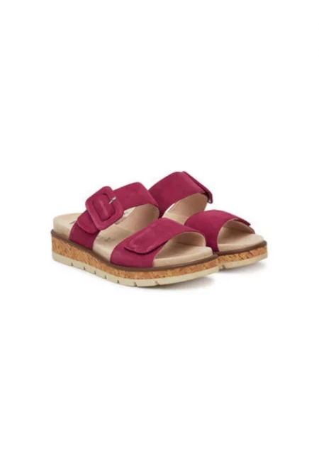 Дамски джапанки  от естествена кожа - Розово