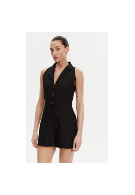 Дамски гащеризон  241-SHIWI.F - Памук/Полиестер - Черен - Черен