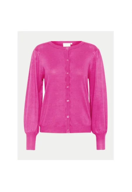 Дамски кардиган -  303964603 - Вискоза/Найлон - Розов - Розово