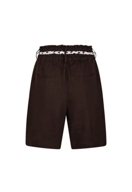 Дамски къси панталони -  303032685 - Лен - Кафяв