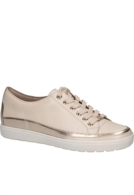 Дамски маратонки  естествена кожа - бежови - Бежов