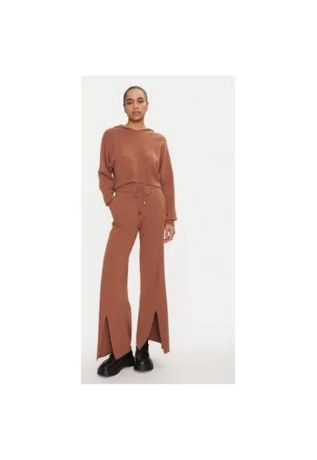 Дамски панталон -  304450105 - Вискоза/Полиестер - Кафяв - Кафяв