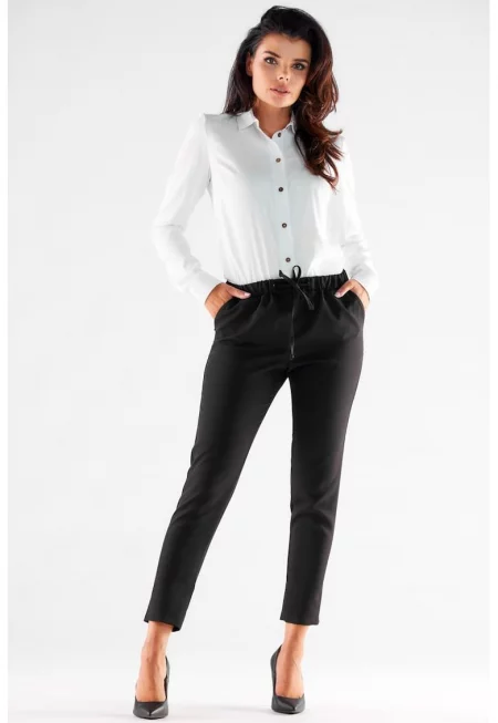 Дамски панталон -  Полиестер/Вискоза - Черен