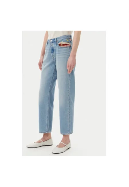 Дамски панталон  S - A9150-0008 - Памук/Лиосел - Син