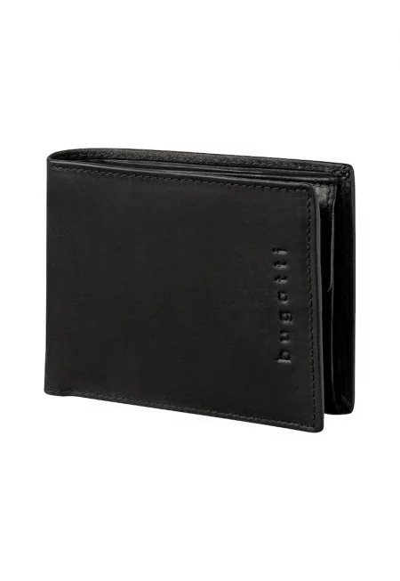 Дамски портфейл  серия Romano 493994 естествена кожа - Черен