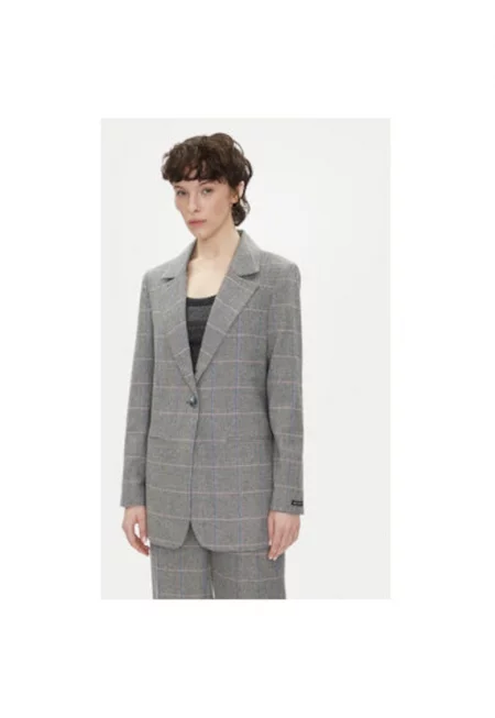 Дамско яке  PL402503 - Вълна/Полиестер - Сив - Сив