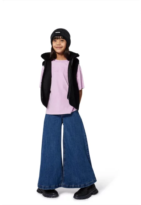 Дънки с широк крачол - Тъмносин