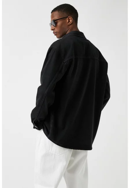 Дънково яке тип риза с остра яка