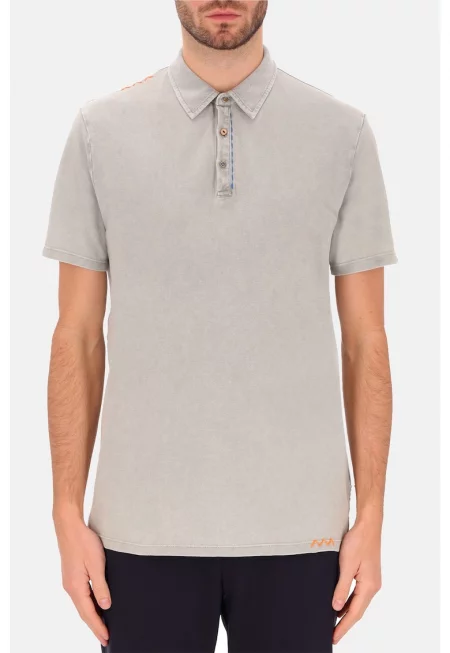 Distretto - Памучна тениска с яка